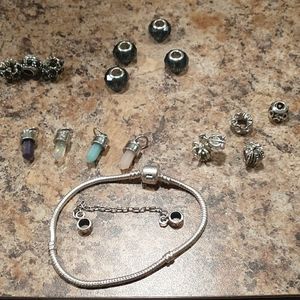 Pandora bracelet with 15 charms